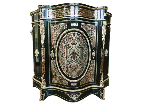 Meuble en marqueterie Boulle et bronze doré restauré par l'Atelier l'Am'arante